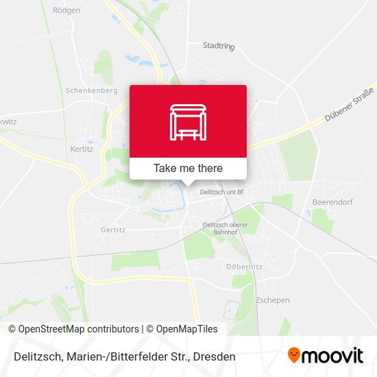 Карта Delitzsch, Marien- / Bitterfelder Str.