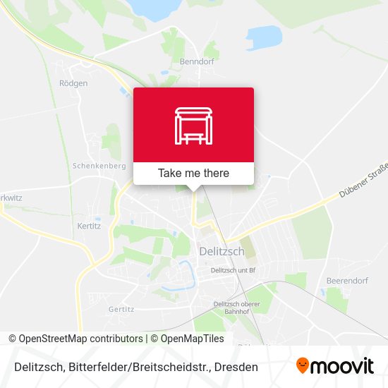 Карта Delitzsch, Bitterfelder / Breitscheidstr.