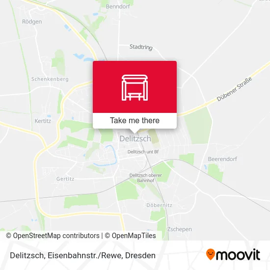 Карта Delitzsch, Eisenbahnstr./Rewe