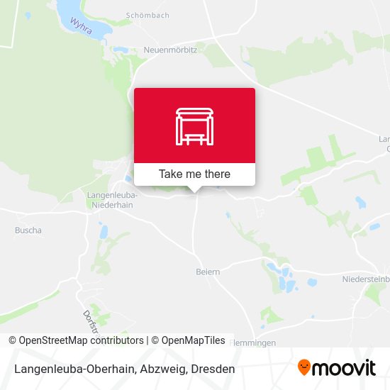Карта Langenleuba-Oberhain, Abzweig