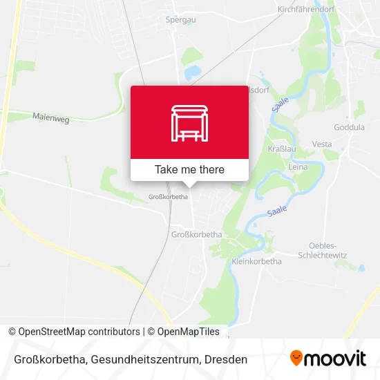 Карта Großkorbetha, Gesundheitszentrum
