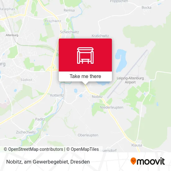 Карта Nobitz, am Gewerbegebiet