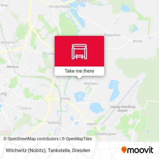 Карта Wilchwitz (Nobitz), Tankstelle