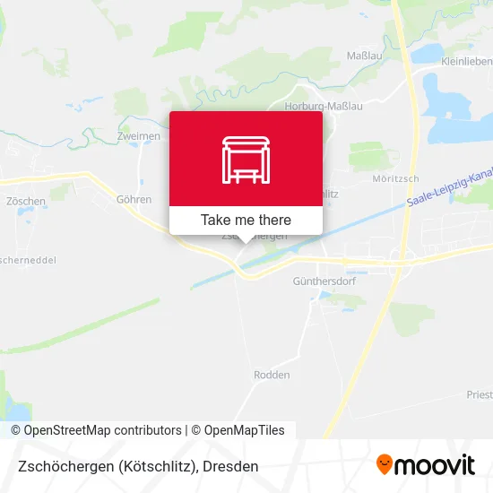 Карта Zschöchergen (Kötschlitz)