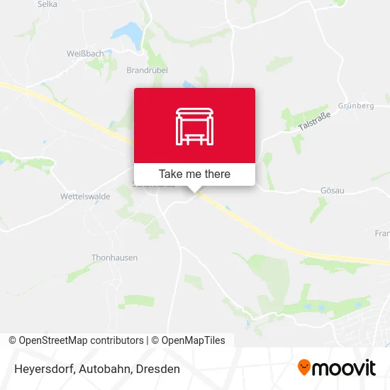 Карта Heyersdorf, Autobahn