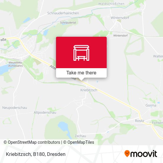 Карта Kriebitzsch, B180