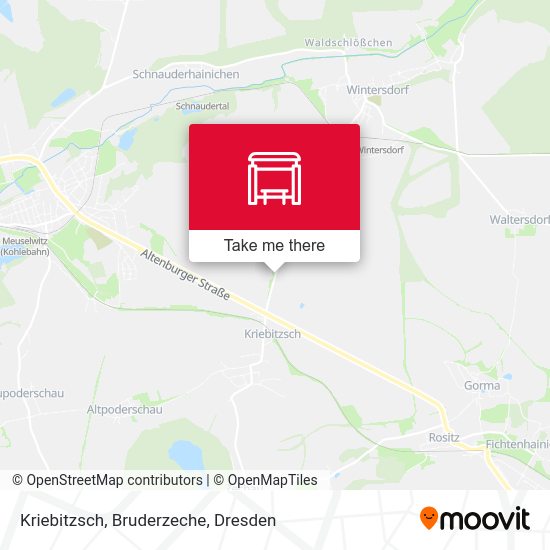 Карта Kriebitzsch, Bruderzeche