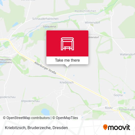 Карта Kriebitzsch, Bruderzeche