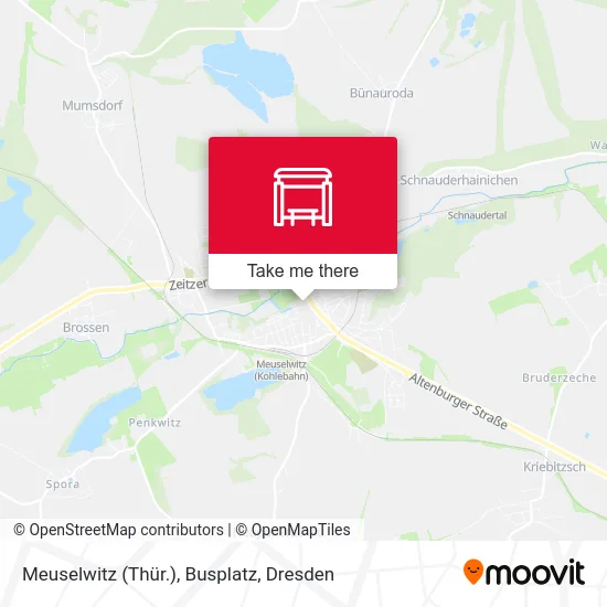 Карта Meuselwitz (Thür.), Busplatz