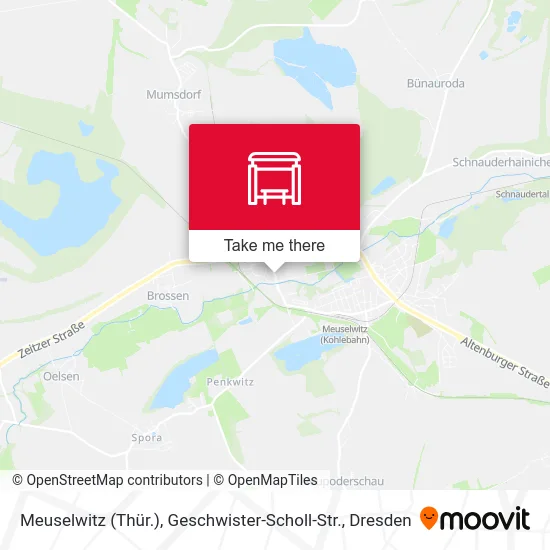 Карта Meuselwitz (Thür.), Geschwister-Scholl-Str.