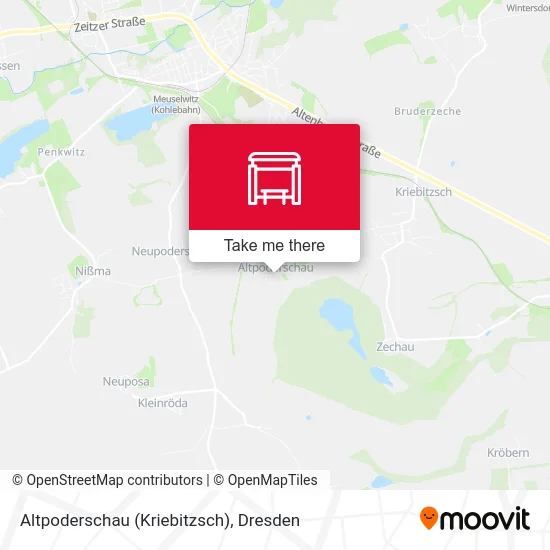 Карта Altpoderschau (Kriebitzsch)
