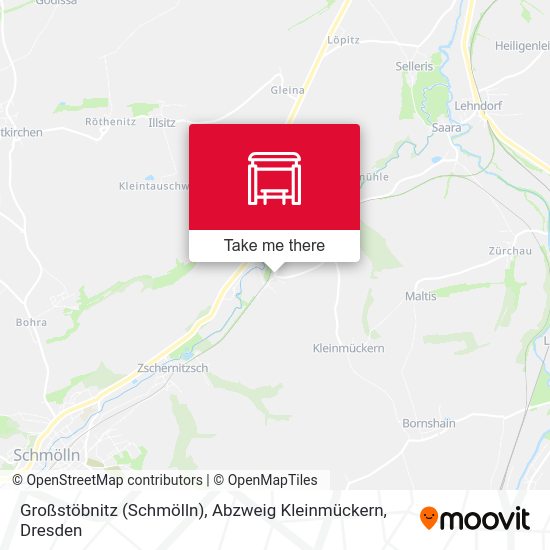 Карта Großstöbnitz (Schmölln), Abzweig Kleinmückern