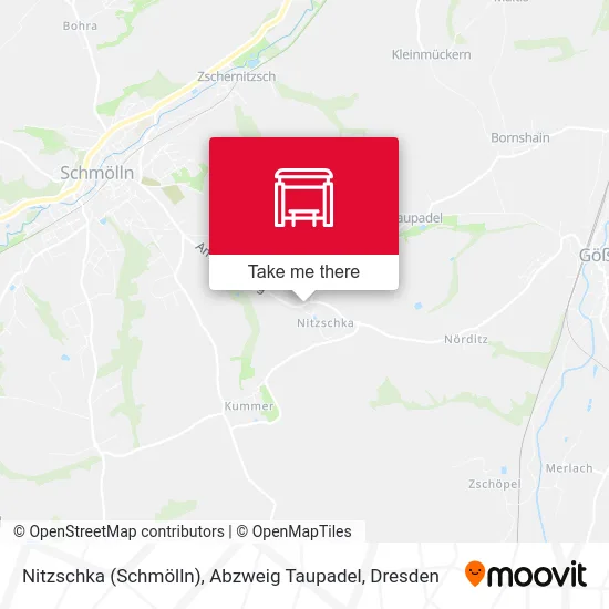Карта Nitzschka (Schmölln), Abzweig Taupadel