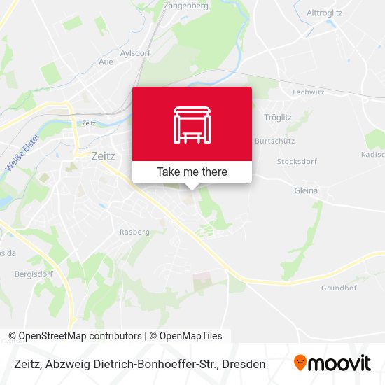 Карта Zeitz, Abzweig Dietrich-Bonhoeffer-Str.