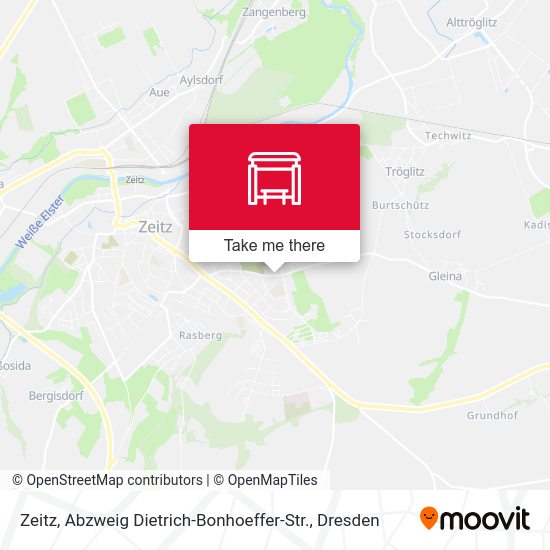 Карта Zeitz, Abzweig Dietrich-Bonhoeffer-Str.
