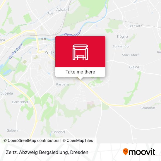 Карта Zeitz, Abzweig Bergsiedlung