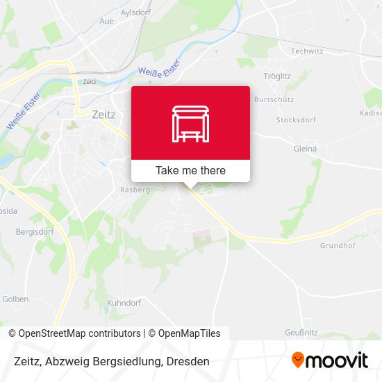 Карта Zeitz, Abzweig Bergsiedlung