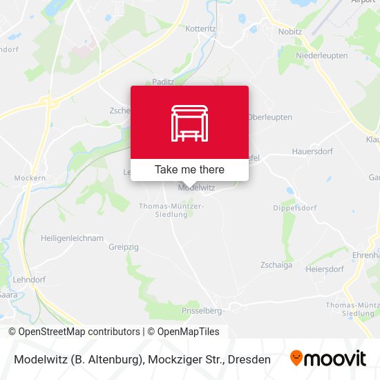 Карта Modelwitz (B. Altenburg), Mockziger Str.