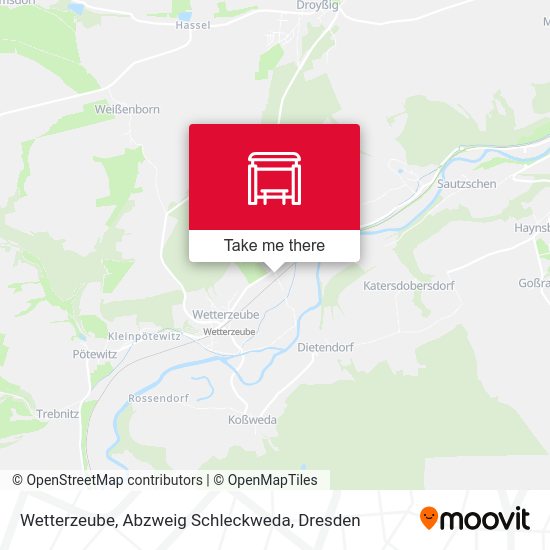 Карта Wetterzeube, Abzweig Schleckweda