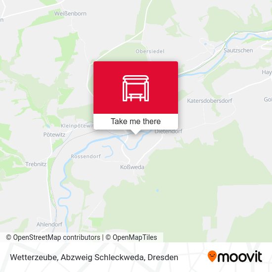 Карта Wetterzeube, Abzweig Schleckweda