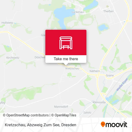 Карта Kretzschau, Abzweig Zum See