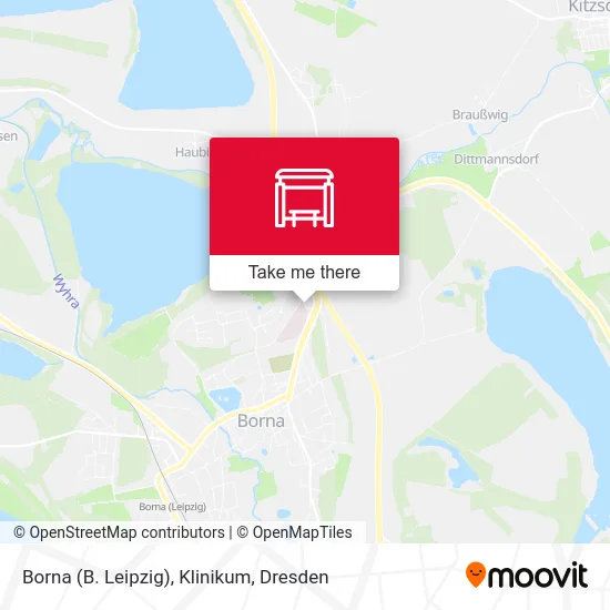 Карта Borna (B. Leipzig), Klinikum