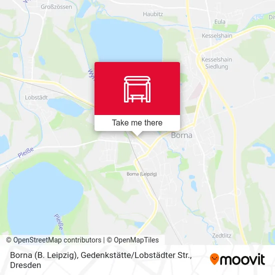 Карта Borna (B. Leipzig), Gedenkstätte / Lobstädter Str.