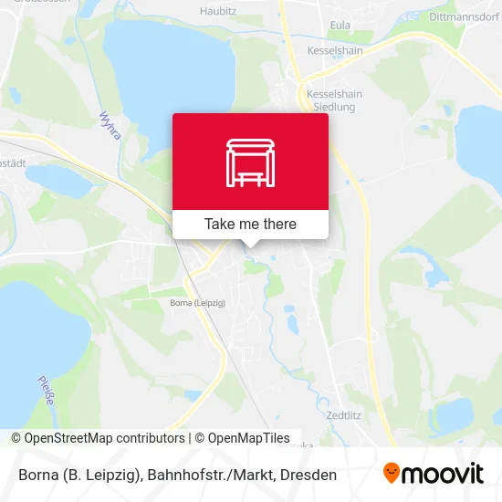 Карта Borna (B. Leipzig), Bahnhofstr. / Markt