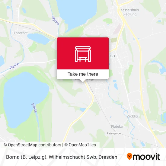 Карта Borna (B. Leipzig), Wilhelmschacht Swb