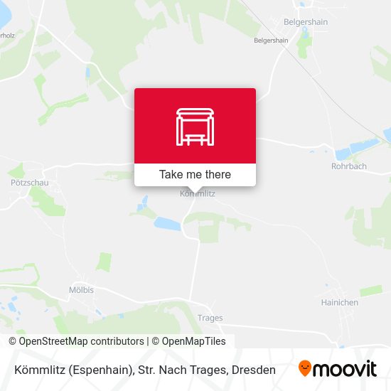 Карта Kömmlitz (Espenhain), Str. Nach Trages