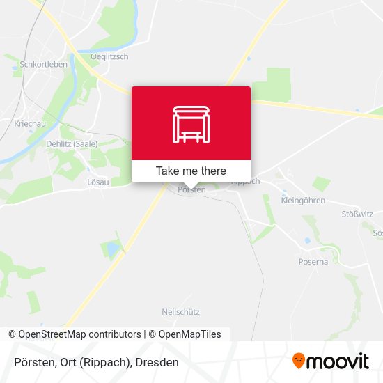 Карта Pörsten, Ort (Rippach)