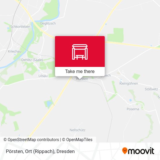 Карта Pörsten, Ort (Rippach)