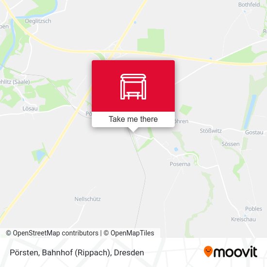 Карта Pörsten, Bahnhof (Rippach)