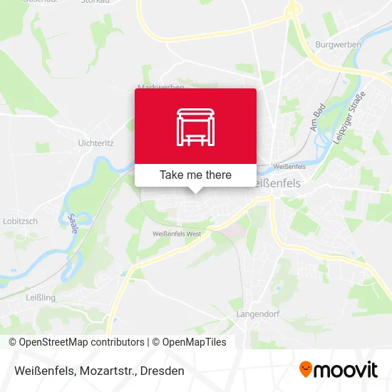 Карта Weißenfels, Mozartstr.
