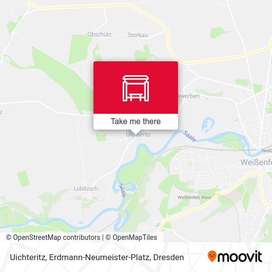 Карта Uichteritz, Erdmann-Neumeister-Platz