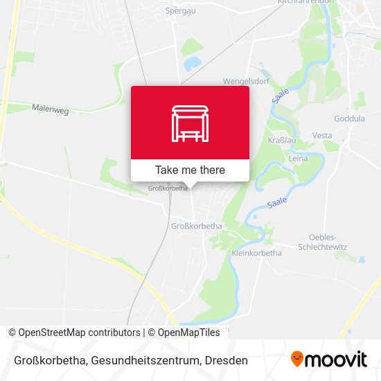 Карта Großkorbetha, Gesundheitszentrum