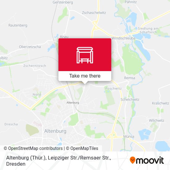 Карта Altenburg (Thür.), Leipziger Str. / Remsaer Str.
