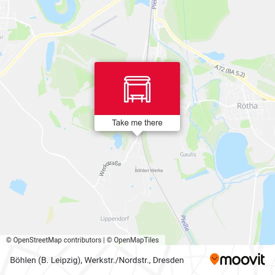 Карта Böhlen (B. Leipzig), Werkstr. / Nordstr.