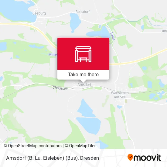 Карта Amsdorf (B. Lu. Eisleben) (Bus)