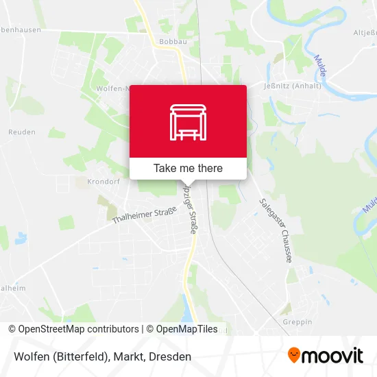 Карта Wolfen (Bitterfeld), Markt