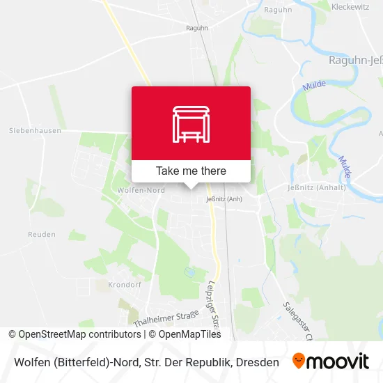 Карта Wolfen (Bitterfeld)-Nord, Str. Der Republik