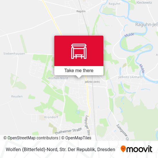 Карта Wolfen (Bitterfeld)-Nord, Str. Der Republik
