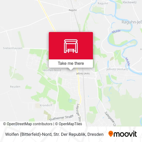 Карта Wolfen (Bitterfeld)-Nord, Str. Der Republik