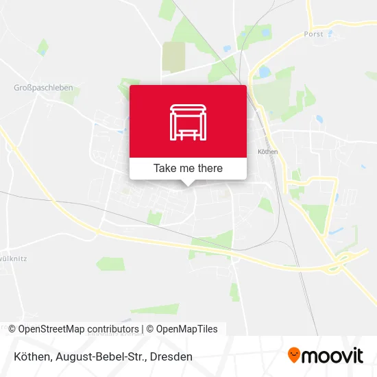 Карта Köthen, August-Bebel-Str.