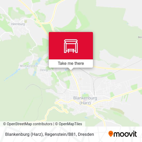 Карта Blankenburg (Harz), Regenstein / B81