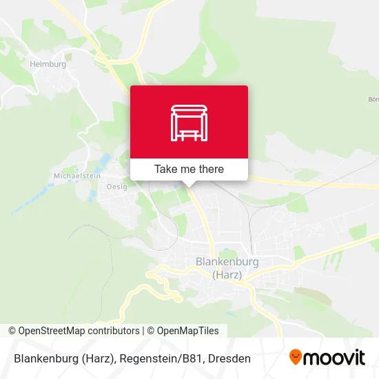 Карта Blankenburg (Harz), Regenstein / B81