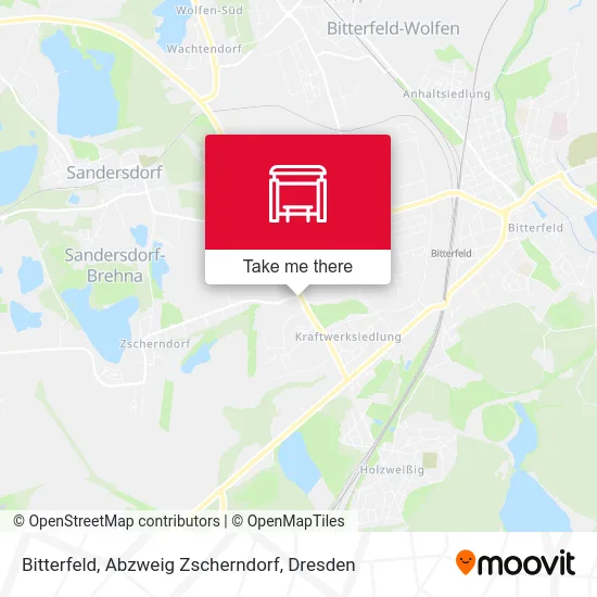 Карта Bitterfeld, Abzweig Zscherndorf