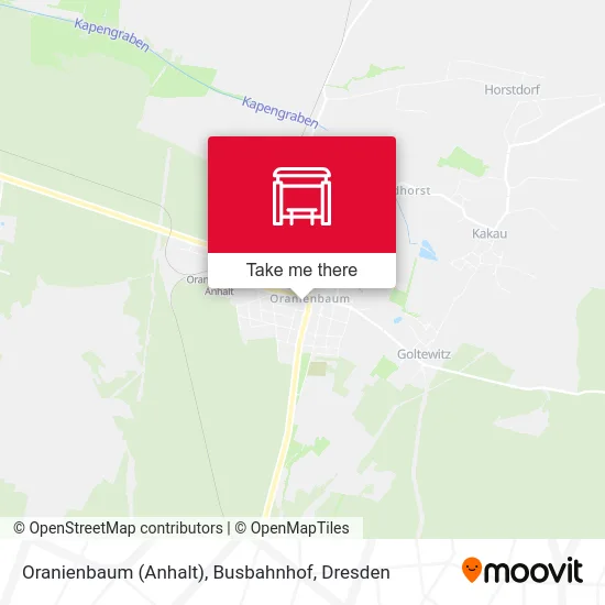 Карта Oranienbaum (Anhalt), Busbahnhof