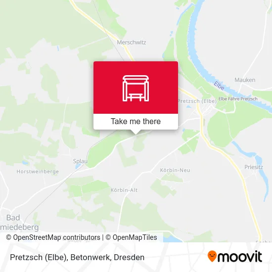 Карта Pretzsch (Elbe), Betonwerk