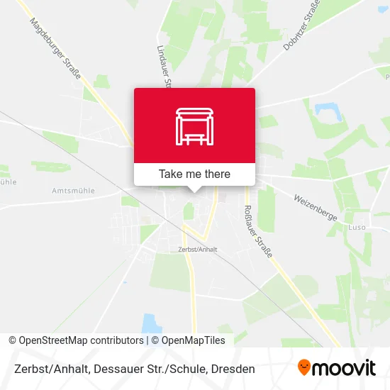 Карта Zerbst / Anhalt, Dessauer Str. / Schule